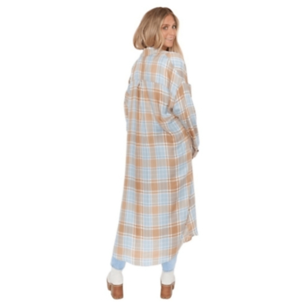 Show Me Your MuMu Leo Button Down Tunic in Georgetown Midi Dress Women's - Picture 6 of 16